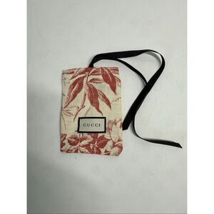 GUCCI: SMALL COTTON NEW GIFT FLORAL  BAG / POUCH 3.5''x 5''